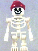 Skeleton, Fantasy Era Torso with Standard Skull, Mechanical Arms, Red Bandana 