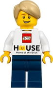 LEGO House Minifigure - LEGO Logo, 'Home of the Brick' 