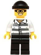 Police - Jail Prisoner 86753 Prison Stripes, Black Knit Cap, Mask 