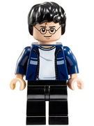 Harry Potter, Dark Blue Open Jacket with Stripe, Black Legs 