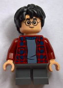 Harry Potter, Dark Red Plaid Flannel Shirt, Dark Bluish Gray Short Legs 