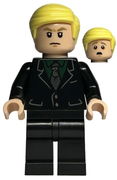 Draco Malfoy - Black Suit, Slytherin Tie, Neutral / Scared