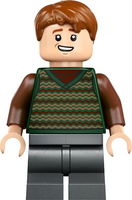 George Weasley - Dark Green Striped Sweater, Dark Bluish Gray Medium Legs