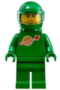 Classic Space - Green with Airtanks and Motorcycle (Standard) Helmet with Visor (Pete) 