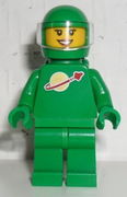Classic Space - Green with Airtanks and Motorcycle (Standard) Helmet with Visor (Yve) 