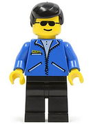 Jacket Blue - Black Legs, Black Male Hair, Sunglasses 
