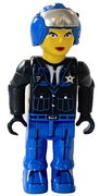 Police - Blue Legs, Black Jacket, Blue Helmet (Female) 