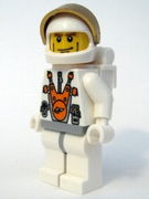 Mars Mission Astronaut with Helmet and Cheek Lines and Backpack 