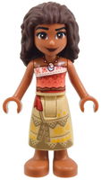 Moana - Mini Doll, Sienna Skin, White and Coral Strapless Top, Dark Brown Hair