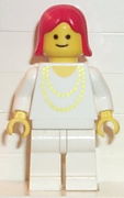 Necklace Gold - White Legs, Red Female Hair 