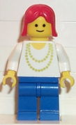 Necklace Gold - Blue Legs, Red Female Hair 