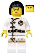 Nya - White Wu-Cru Training Gi, Black Bob Cut Hair 