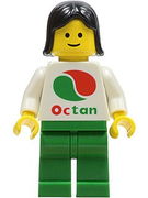Octan - White Logo, Green Legs, Black Female Hair 