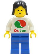 Octan - White Logo, Blue Legs, Black Female Hair 