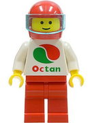 Octan - White Logo, Red Legs, Red Helmet, Trans-Light Blue Visor 