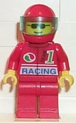 Octan - Racing, Red Legs, Red Helmet, Trans-Light Blue Visor 