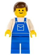 Overalls Blue with Pocket, Blue Legs, Brown Male Hair 