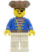 Pirate Blue Jacket, White Legs, Brown Pirate Triangle Hat 