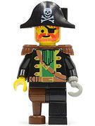 Captain Red Beard with Pirate Hat with Skull 