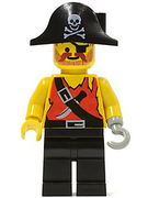 Pirate Shirt with Knife, Black Legs, Black Pirate Hat with Skull 