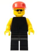 Plain Black Torso with Yellow Arms, Black Legs, Sunglasses, Red Cap 