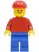 Plain Red Torso with Red Arms, Blue Legs, Red Construction Helmet 