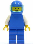 Plain Blue Torso with White Arms, Blue Legs, Blue Helmet, Trans-Light Blue Visor 