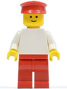 Plain White Torso with White Arms, Red Legs, Red Hat 