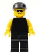 Plain Black Torso with Yellow Arms, Black Legs, Sunglasses, Black Cap 