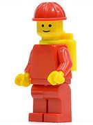 Plain Red Torso with Red Arms, Red Legs, Red Construction Helmet, Yellow Airtanks 