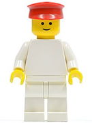 Plain White Torso with White Arms, White Legs, Red Hat 