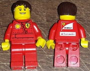 F1 Ferrari Pit Crew Mechanic - with Torso Stickers 
