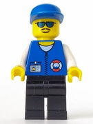 Coast Guard City Center - White Collar & Arms, Black Legs, Blue Cap, Sunglasses 
