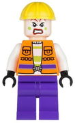 Joker's Goon - Construction Outfit, Orange Jacket, Yellow Helmet, Purple Legs 