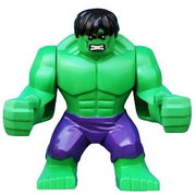 Hulk with Black Hair and Dark Purple Pants 