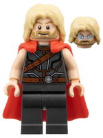 Thor - Flexible Rubber Cape, Pearl Dark Gray Legs, Tousled Hair