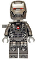 War Machine - Pearl Dark Gray and Silver Armor with Neck Bracket, Ingot and Plate with Clip