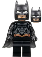 Batman - Black Suit with Copper Belt, Cowl with White Eyes, Flexible Rubber Cape