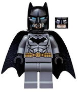 Batman - Dark Bluish Gray Suit, Gold Belt, Black Hands, Spongy Cape, Scuba Mask Head 
