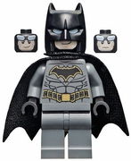 Batman - Dark Bluish Gray Suit with Gold Outline Belt and Crest, Mask and Cape (Type 3 Cowl, Spongy Cape) 