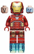 Iron Man with Silver Hexagon on Chest and 1 x 1 Round Bricks 