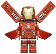 Iron Man with Silver Hexagon on Chest, Wings with Stickers 