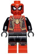 Spider-Man - Black and Red Suit, Large Gold Spider, Gold Knee Trim (Integrated Suit) 
