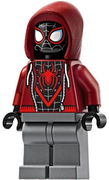 Spider-Man (Miles Morales) - Dark Red Hood, Dark Bluish Gray Legs