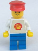 Shell - Classic - Blue Legs, Red Hat (Torso with Trapezoid Sticker) 