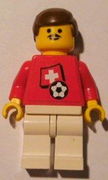 Soccer Player - Swiss Player 1, Swiss Flag Torso Sticker on Front, Black Number Sticker on Back (specify number in listing) 