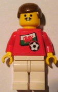 Soccer Player - Welsh Player 1, Welsh Flag Torso Sticker on Front, Black Number Sticker on Back (specify number in listing) 