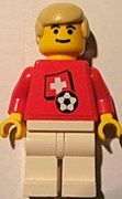 Soccer Player - Swiss Player 2, Swiss Flag Torso Sticker on Front, Black Number Sticker on Back (specify number in listing) 