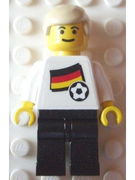 Soccer Player - German Player 2, German Flag Torso Sticker on Front, Black Number Sticker on Back (specify number in listing) 