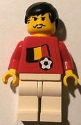 Soccer Player - Belgian Player 3, Belgian Flag Torso Sticker on Front, Black Number Sticker on Back (specify number in listing) 